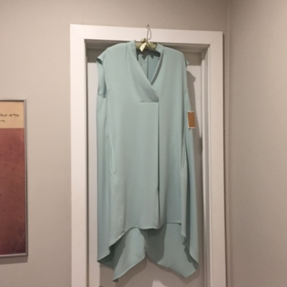 Rachel Roy mint blue-green flowy dress size M